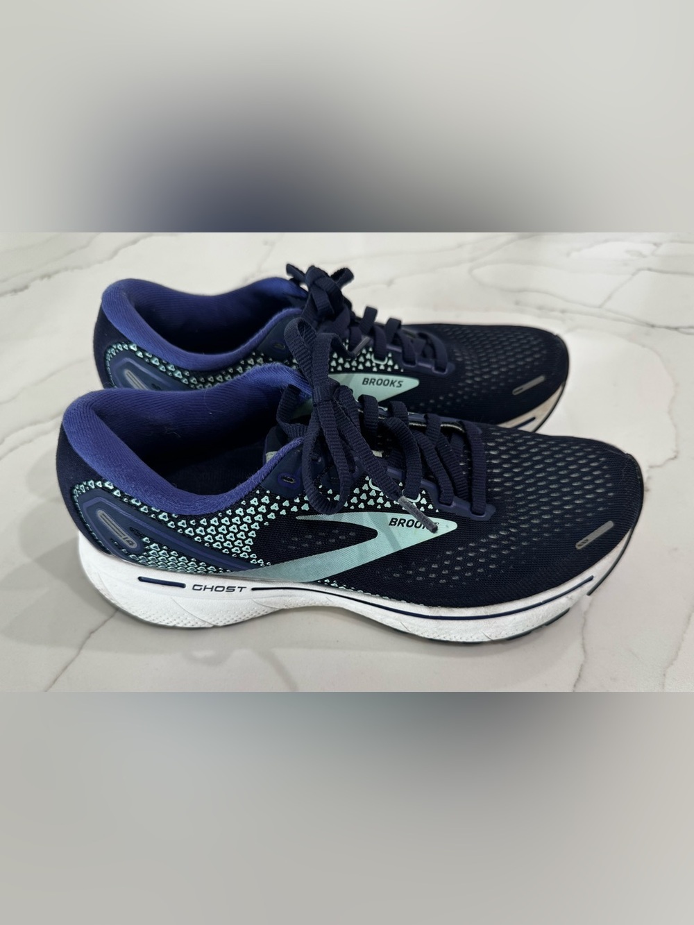 Brooks Women's Navy and Teal Running Shoes